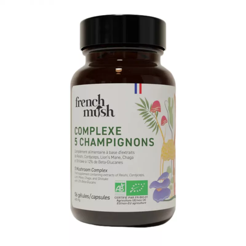 Complexe 5 champignons en gelules - FRENCH MUSH
