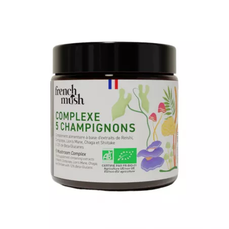 Complexe 5 champignons en poudre - FRENCH MUSH