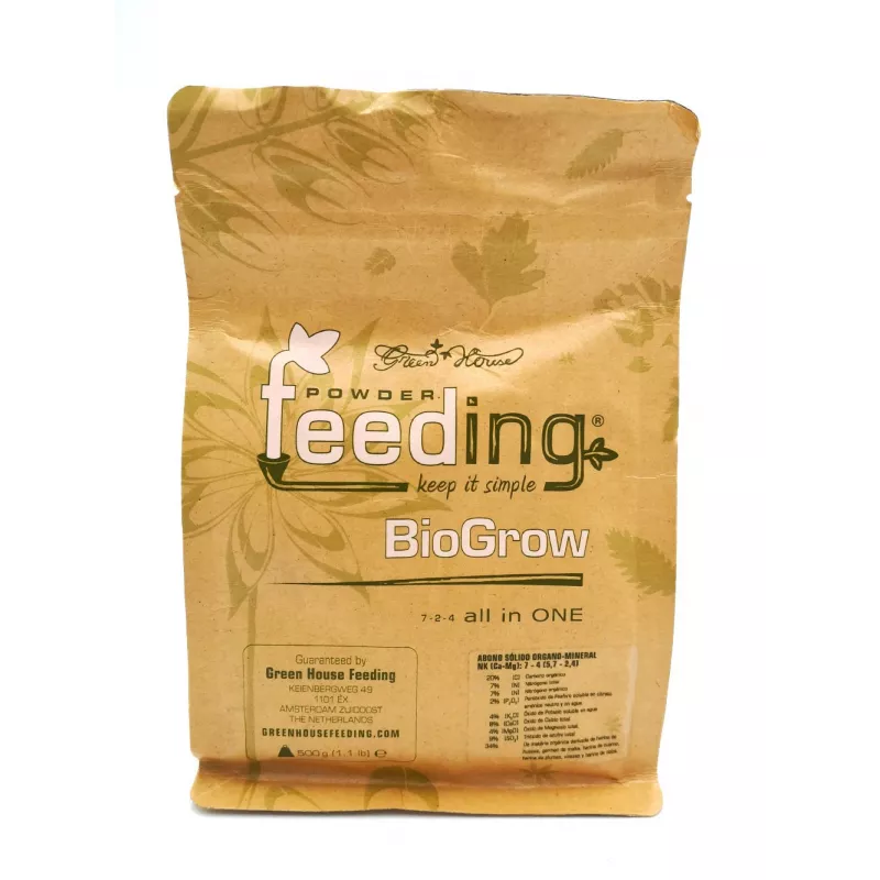 Green House Feeding BioGrow – NPK 7-2-4 organic powder fertilizer for vegetative growth