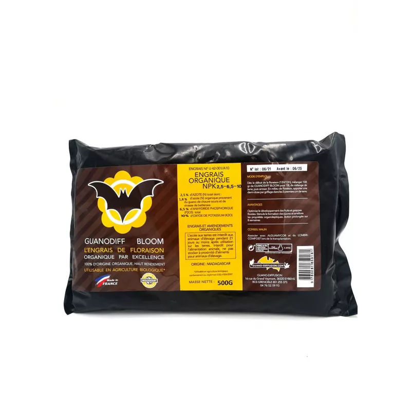GUANODIFF BLOOM – Engrais floraison organique NPK 3-11-10