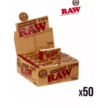 Boîte Raw Perforated Wide Tips x50